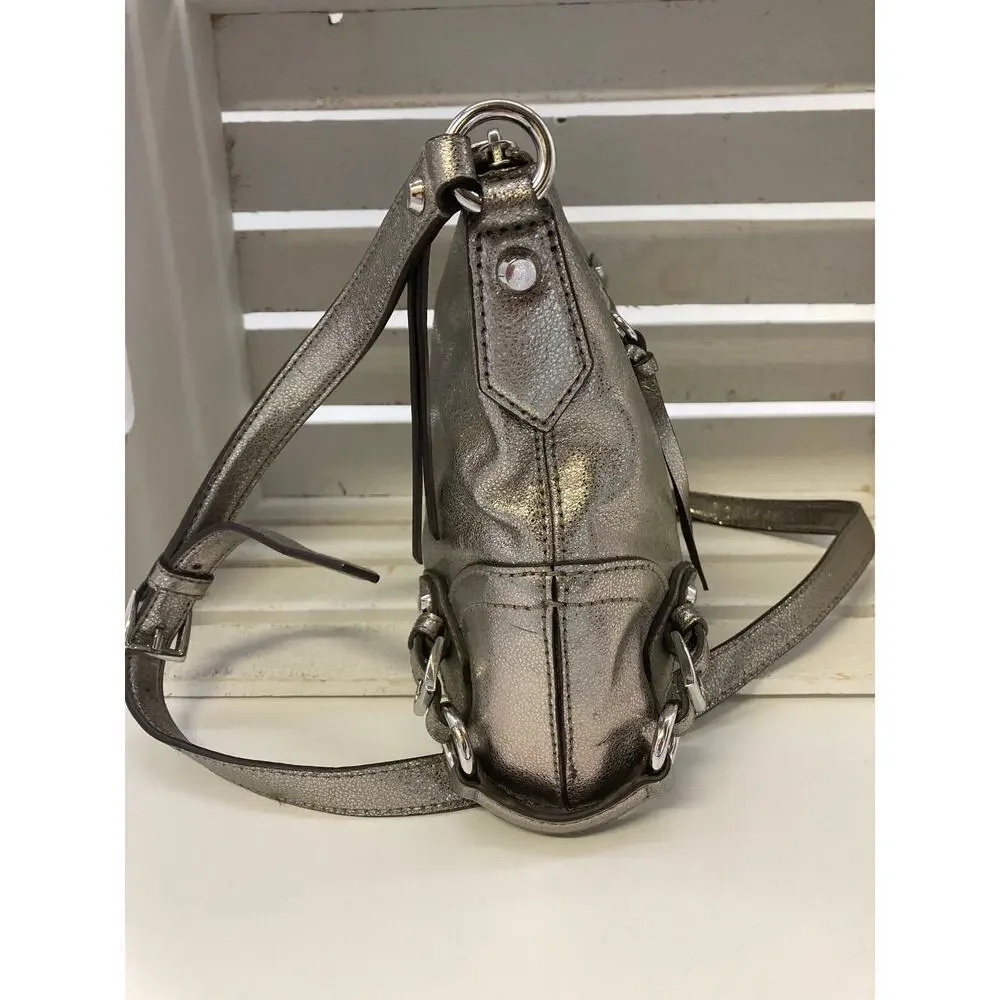 MICHAEL KORS, SMALL LEATHER METALIC SPARKEL CROSSBODY BAG
